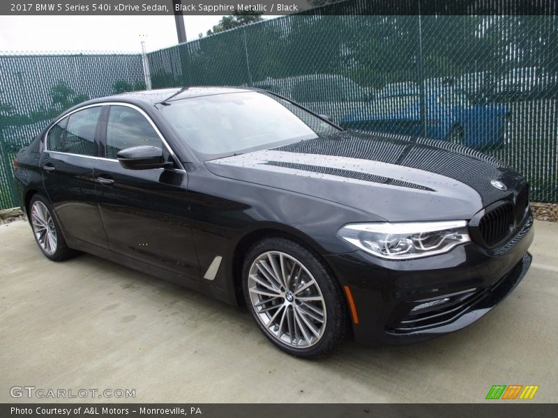 Black Sapphire Metallic / Black 2017 BMW 5 Series 540i xDrive Sedan