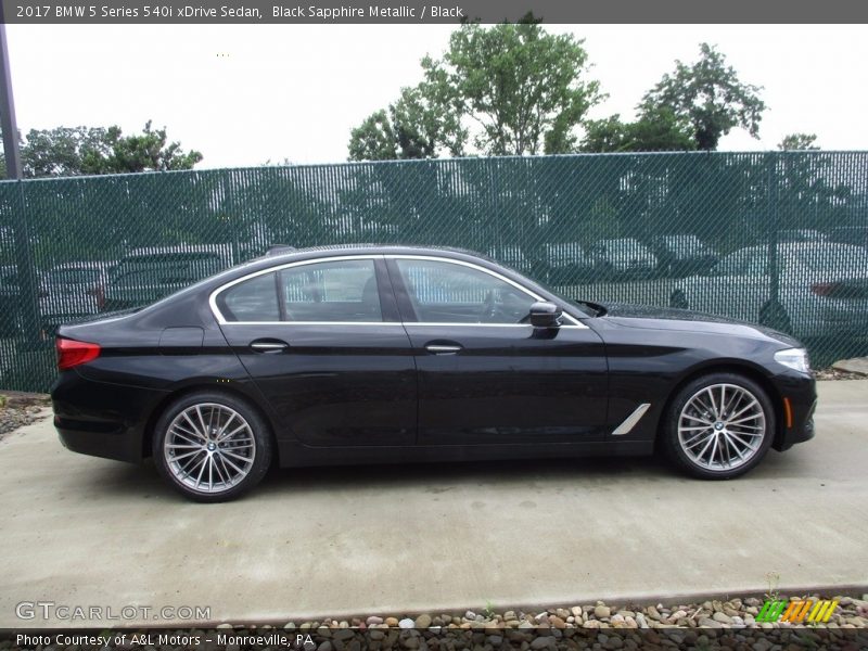 Black Sapphire Metallic / Black 2017 BMW 5 Series 540i xDrive Sedan