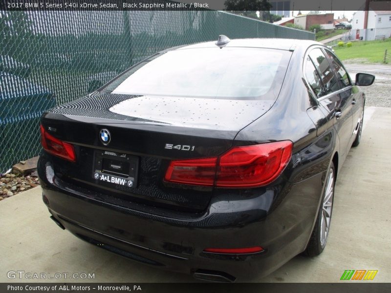 Black Sapphire Metallic / Black 2017 BMW 5 Series 540i xDrive Sedan