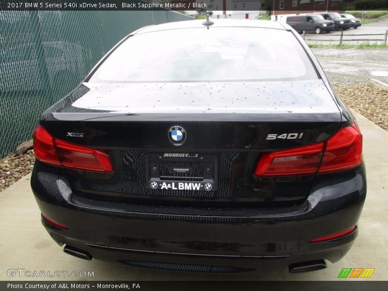 Black Sapphire Metallic / Black 2017 BMW 5 Series 540i xDrive Sedan