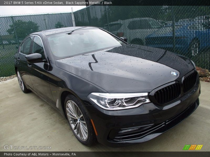 Black Sapphire Metallic / Black 2017 BMW 5 Series 540i xDrive Sedan
