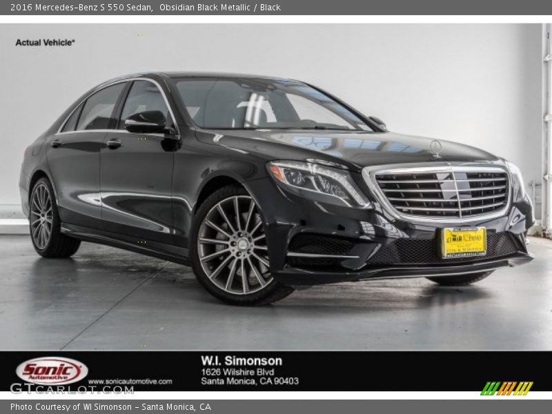 Obsidian Black Metallic / Black 2016 Mercedes-Benz S 550 Sedan