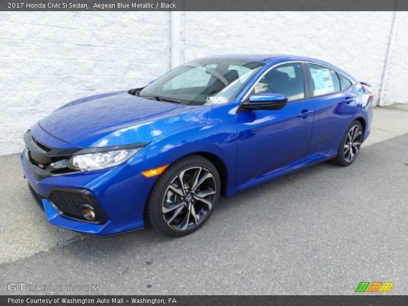 Aegean Blue Metallic / Black 2017 Honda Civic Si Sedan