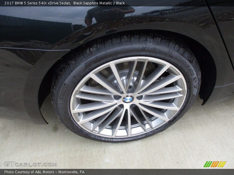 Black Sapphire Metallic / Black 2017 BMW 5 Series 540i xDrive Sedan