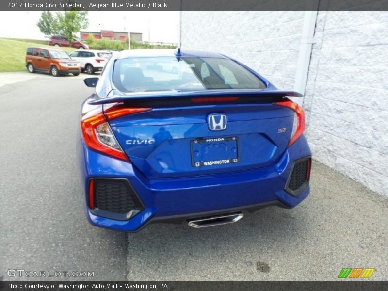 Aegean Blue Metallic / Black 2017 Honda Civic Si Sedan