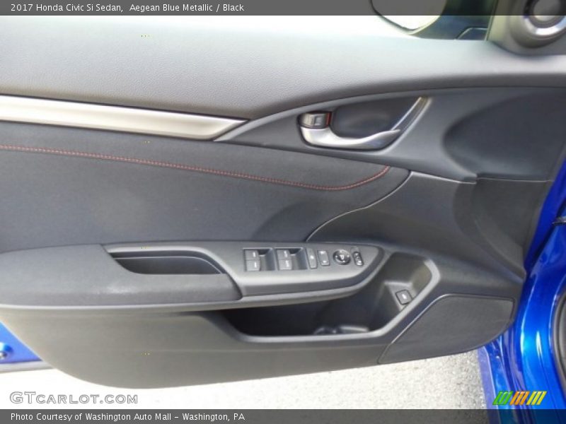 Aegean Blue Metallic / Black 2017 Honda Civic Si Sedan