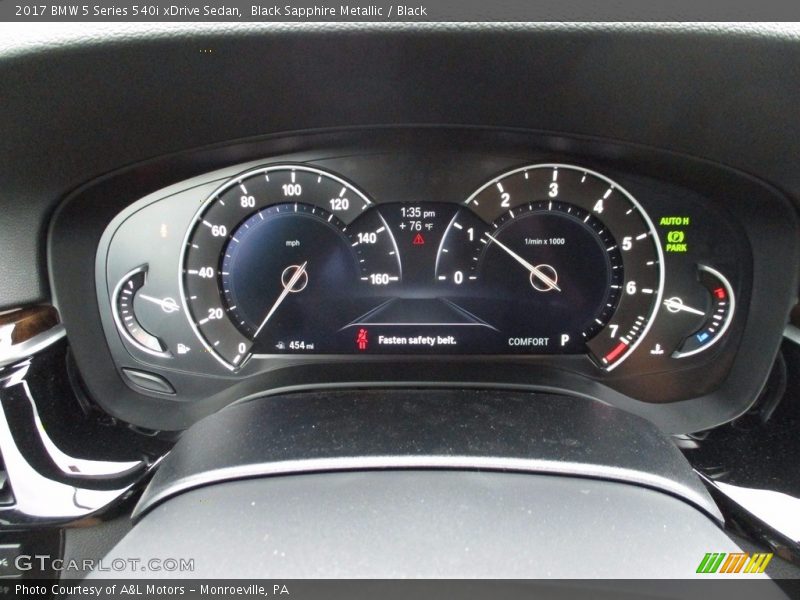 Black Sapphire Metallic / Black 2017 BMW 5 Series 540i xDrive Sedan
