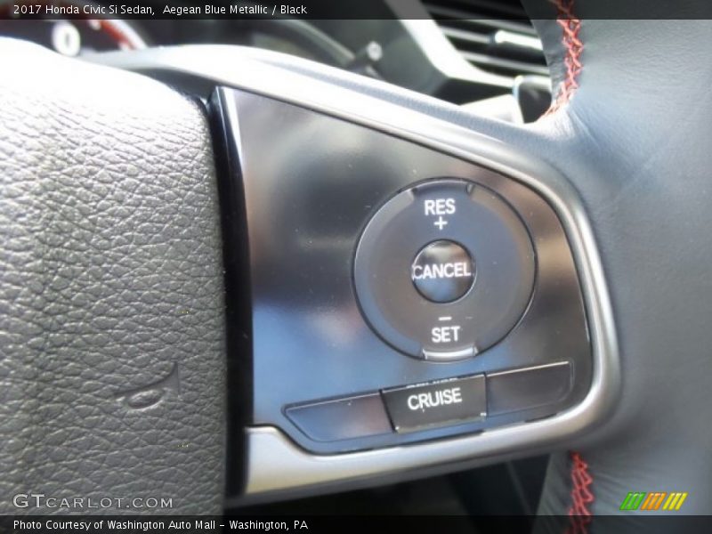 Aegean Blue Metallic / Black 2017 Honda Civic Si Sedan