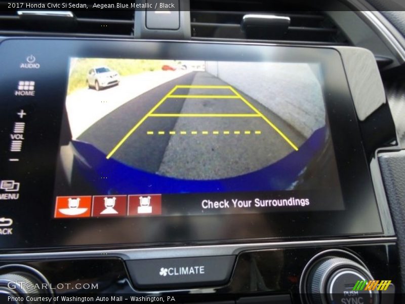 Aegean Blue Metallic / Black 2017 Honda Civic Si Sedan