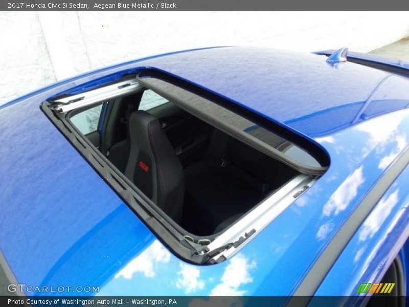 Aegean Blue Metallic / Black 2017 Honda Civic Si Sedan