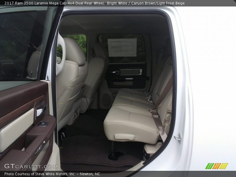 Bright White / Canyon Brown/Light Frost Beige 2017 Ram 3500 Laramie Mega Cab 4x4 Dual Rear Wheel