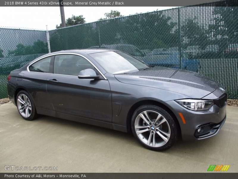 Mineral Grey Metallic / Black 2018 BMW 4 Series 430i xDrive Coupe