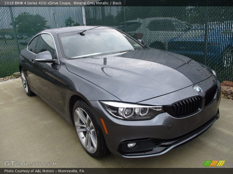 Mineral Grey Metallic / Black 2018 BMW 4 Series 430i xDrive Coupe