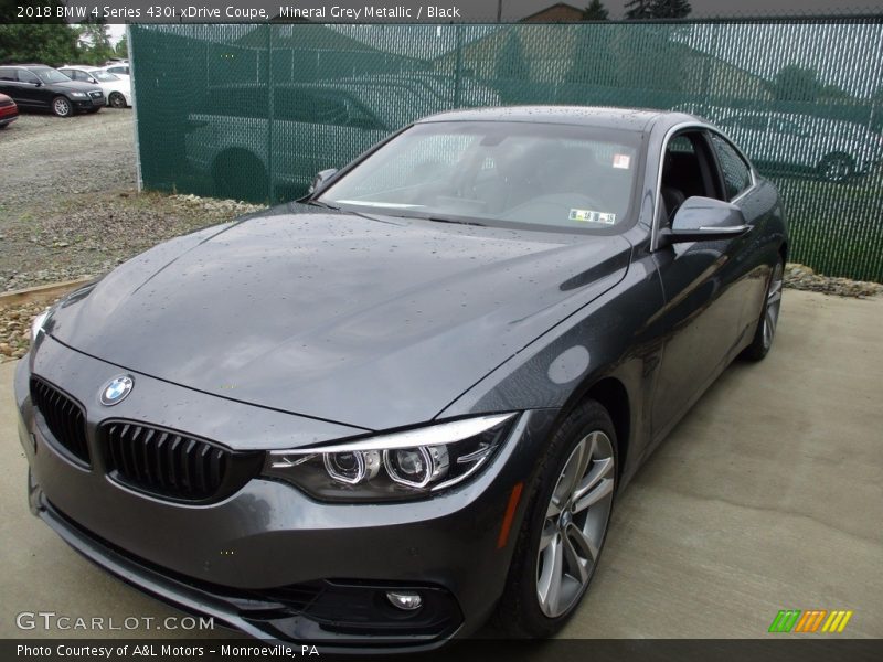 Mineral Grey Metallic / Black 2018 BMW 4 Series 430i xDrive Coupe