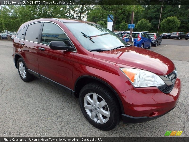 Tango Red Pearl / Gray 2011 Honda CR-V SE 4WD