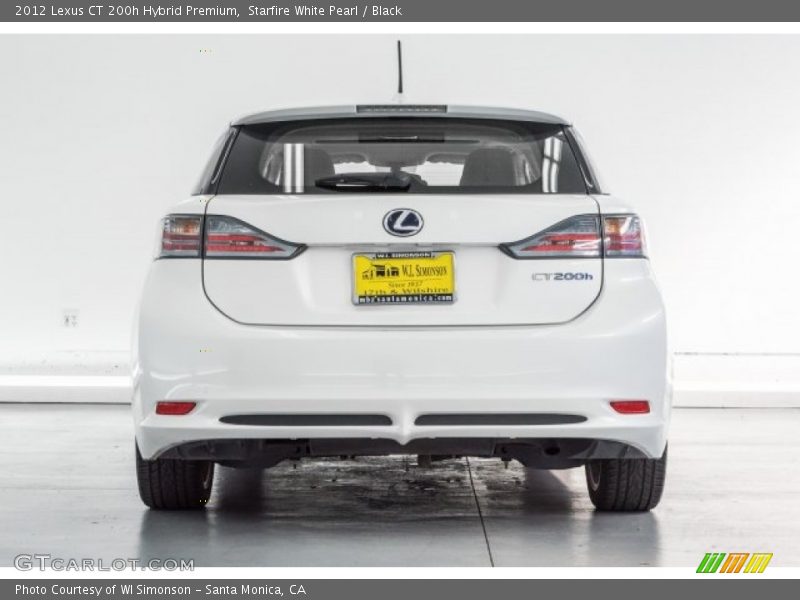 Starfire White Pearl / Black 2012 Lexus CT 200h Hybrid Premium