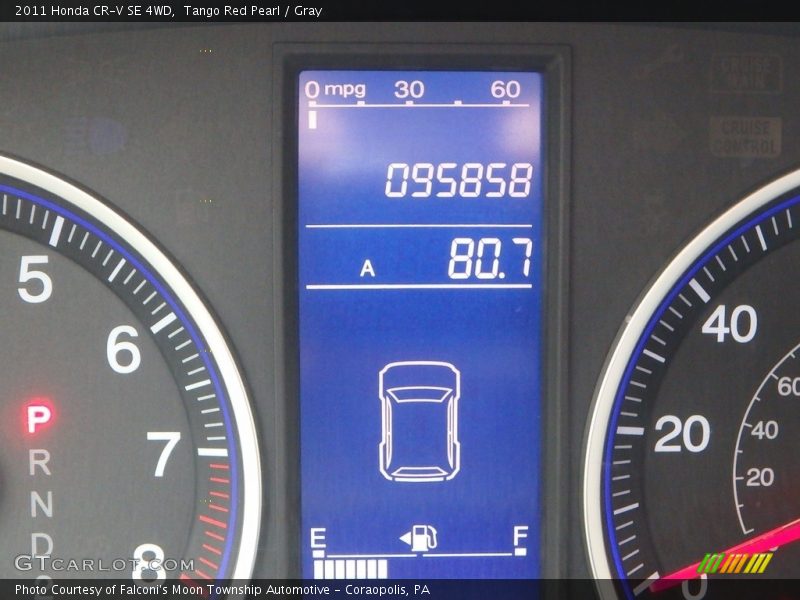 Tango Red Pearl / Gray 2011 Honda CR-V SE 4WD