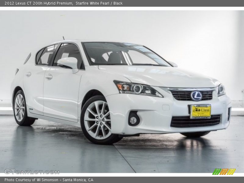 Starfire White Pearl / Black 2012 Lexus CT 200h Hybrid Premium