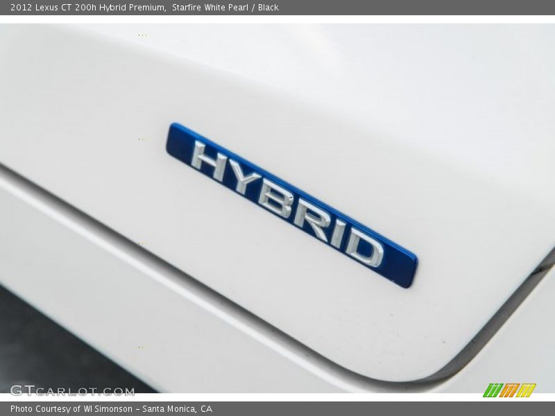 Starfire White Pearl / Black 2012 Lexus CT 200h Hybrid Premium