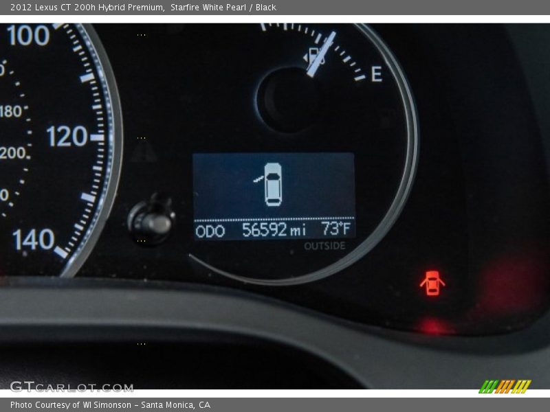 Starfire White Pearl / Black 2012 Lexus CT 200h Hybrid Premium