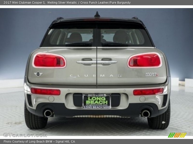 Melting Silver Metallic / Cross Punch Leather/Pure Burgundy 2017 Mini Clubman Cooper S