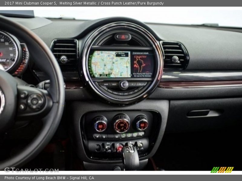 Melting Silver Metallic / Cross Punch Leather/Pure Burgundy 2017 Mini Clubman Cooper S