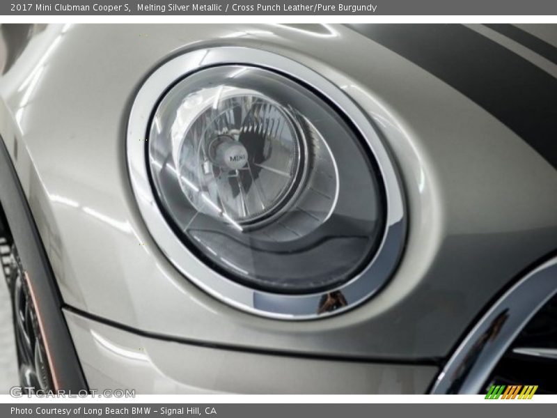 Melting Silver Metallic / Cross Punch Leather/Pure Burgundy 2017 Mini Clubman Cooper S