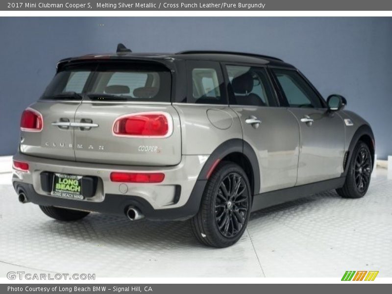 Melting Silver Metallic / Cross Punch Leather/Pure Burgundy 2017 Mini Clubman Cooper S