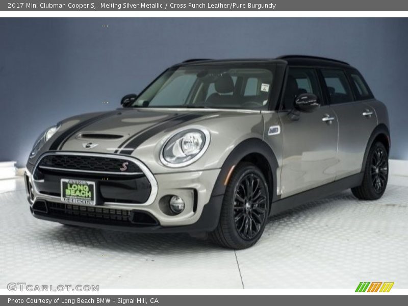 Melting Silver Metallic / Cross Punch Leather/Pure Burgundy 2017 Mini Clubman Cooper S