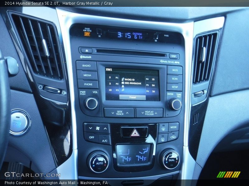 Harbor Gray Metallic / Gray 2014 Hyundai Sonata SE 2.0T