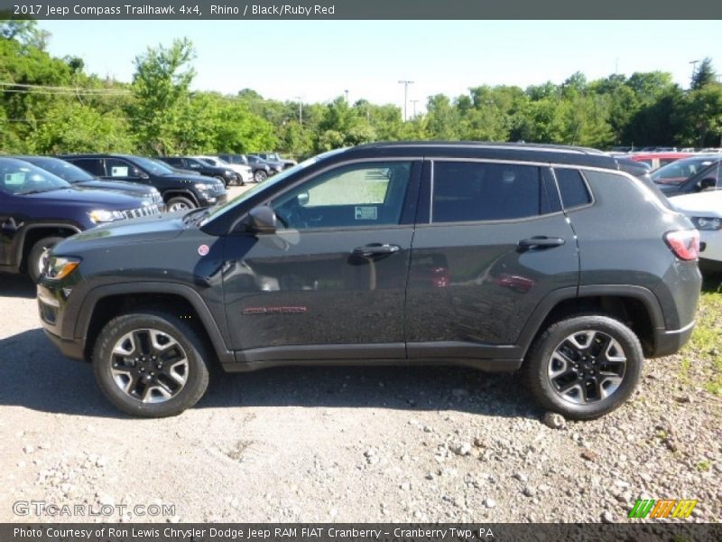 Rhino / Black/Ruby Red 2017 Jeep Compass Trailhawk 4x4