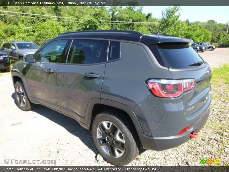 Rhino / Black/Ruby Red 2017 Jeep Compass Trailhawk 4x4