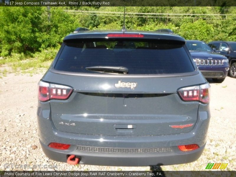 Rhino / Black/Ruby Red 2017 Jeep Compass Trailhawk 4x4