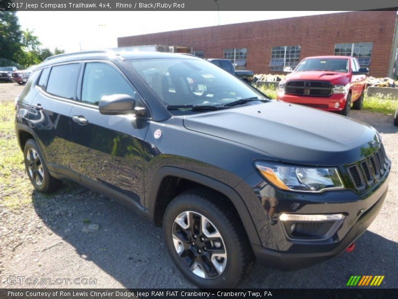 Rhino / Black/Ruby Red 2017 Jeep Compass Trailhawk 4x4