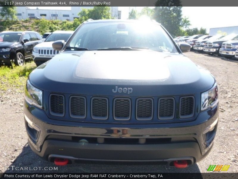 Rhino / Black/Ruby Red 2017 Jeep Compass Trailhawk 4x4
