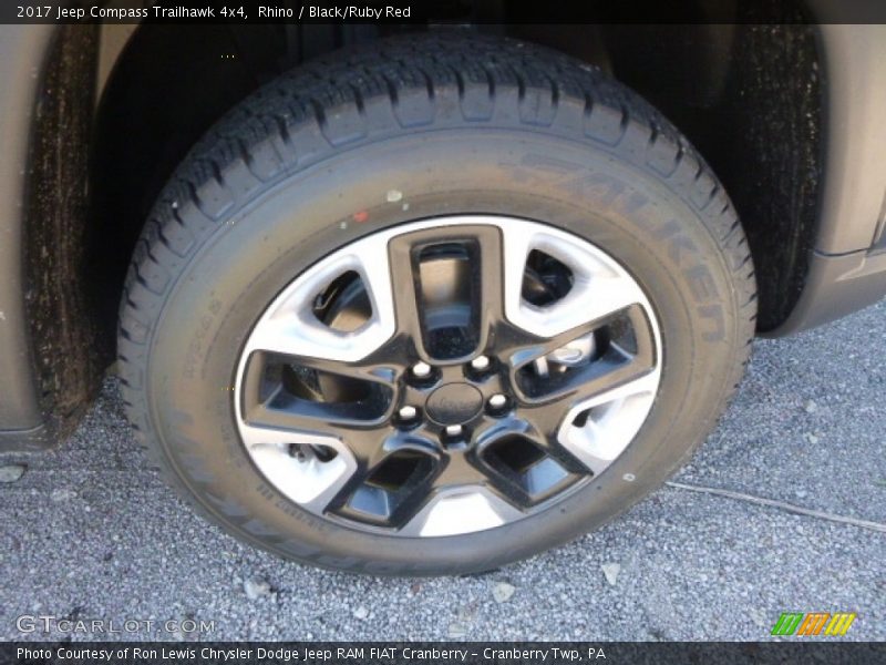 Rhino / Black/Ruby Red 2017 Jeep Compass Trailhawk 4x4