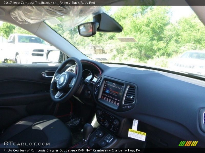 Rhino / Black/Ruby Red 2017 Jeep Compass Trailhawk 4x4