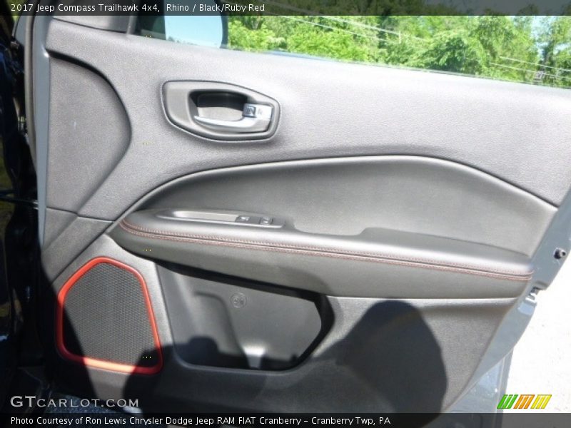 Rhino / Black/Ruby Red 2017 Jeep Compass Trailhawk 4x4