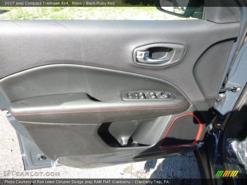 Rhino / Black/Ruby Red 2017 Jeep Compass Trailhawk 4x4