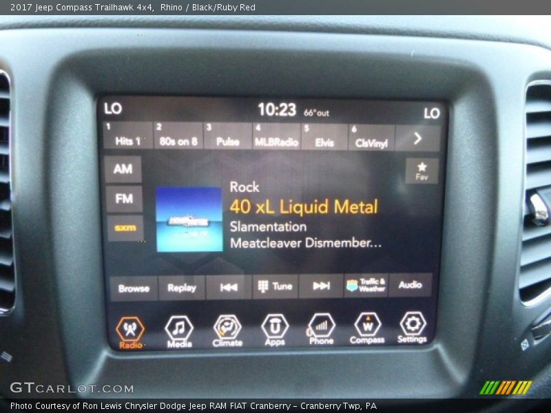 Rhino / Black/Ruby Red 2017 Jeep Compass Trailhawk 4x4