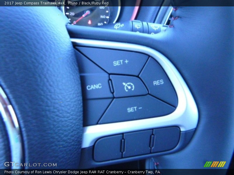 Rhino / Black/Ruby Red 2017 Jeep Compass Trailhawk 4x4