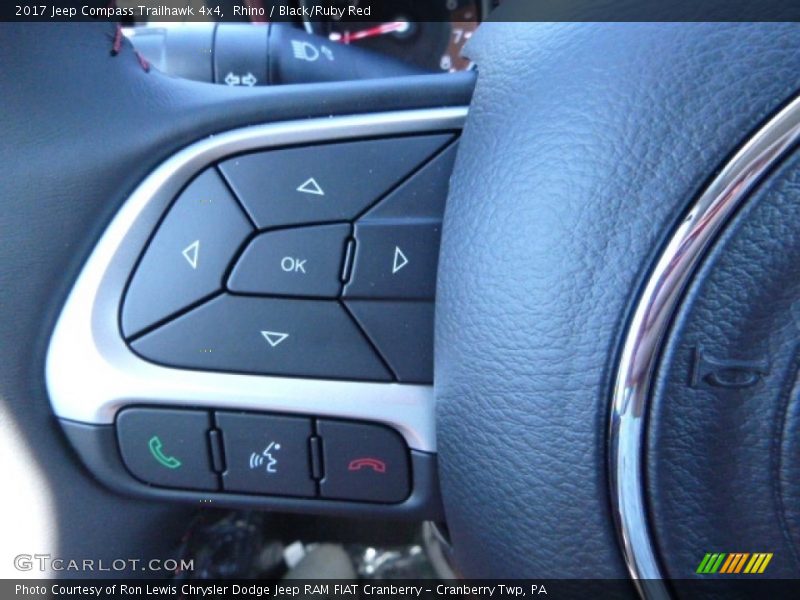 Rhino / Black/Ruby Red 2017 Jeep Compass Trailhawk 4x4