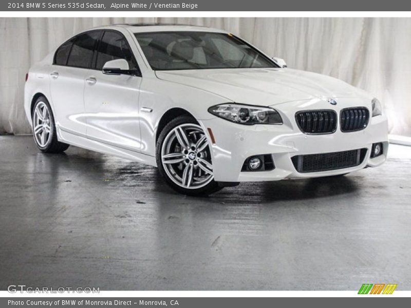 Alpine White / Venetian Beige 2014 BMW 5 Series 535d Sedan