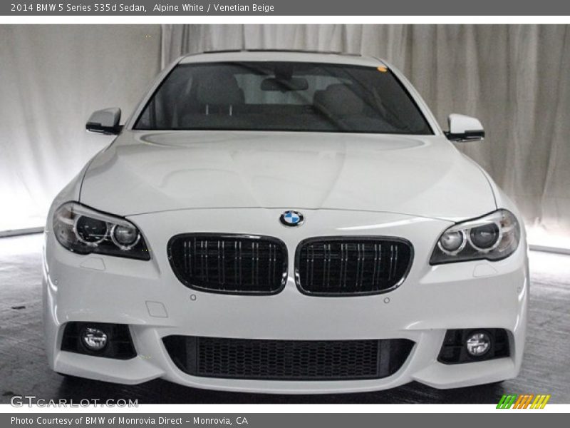 Alpine White / Venetian Beige 2014 BMW 5 Series 535d Sedan