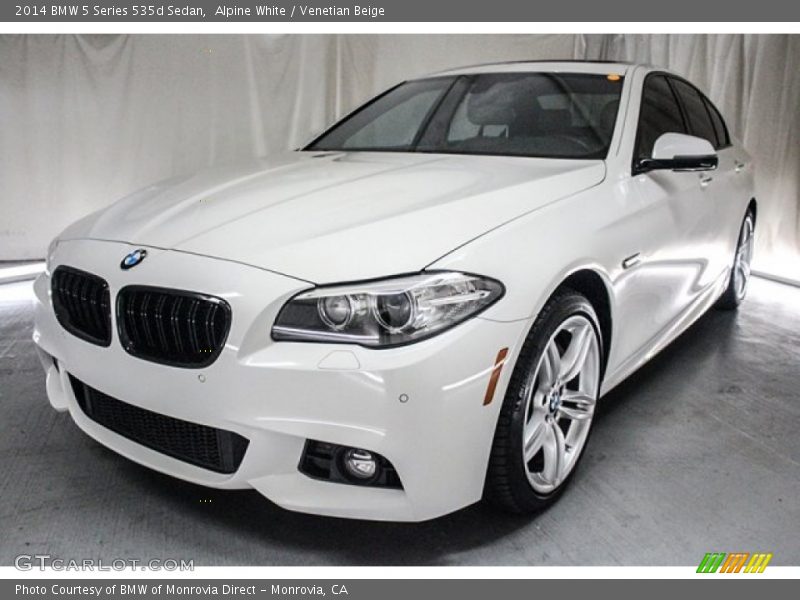 Alpine White / Venetian Beige 2014 BMW 5 Series 535d Sedan