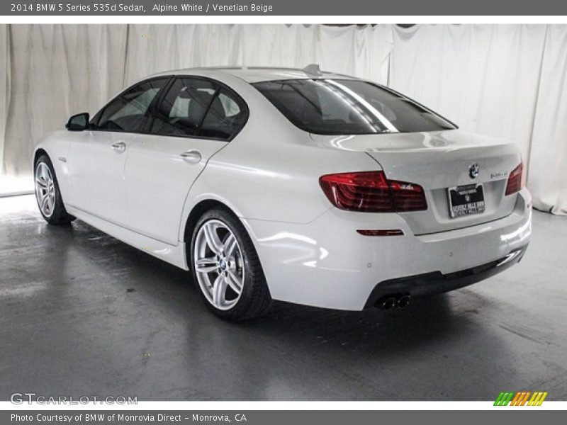 Alpine White / Venetian Beige 2014 BMW 5 Series 535d Sedan