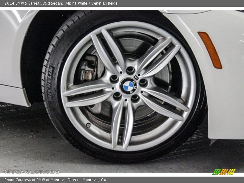 Alpine White / Venetian Beige 2014 BMW 5 Series 535d Sedan