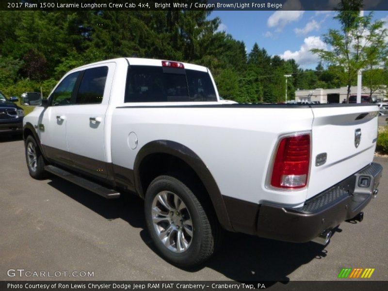 Bright White / Canyon Brown/Light Frost Beige 2017 Ram 1500 Laramie Longhorn Crew Cab 4x4