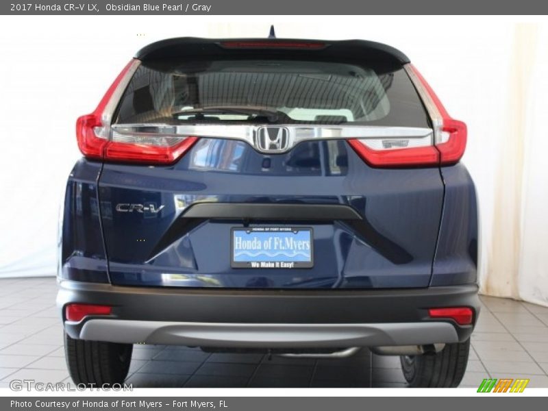 Obsidian Blue Pearl / Gray 2017 Honda CR-V LX