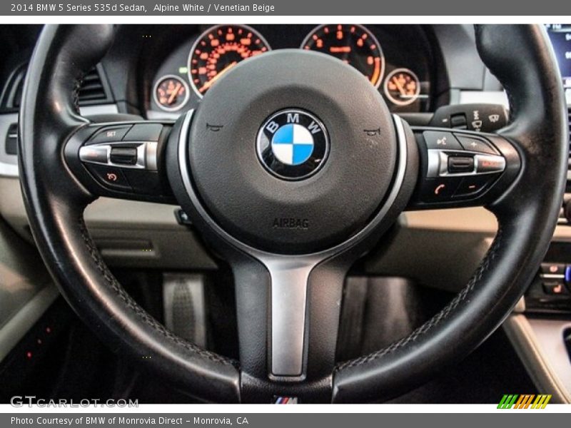 Alpine White / Venetian Beige 2014 BMW 5 Series 535d Sedan